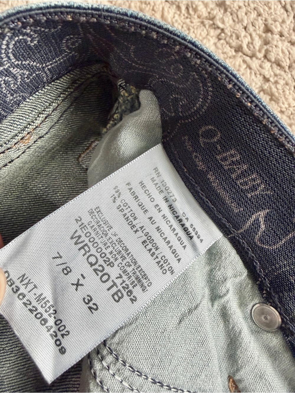 Women’s Wrangler Q Baby Riding Bootcut Jeans Size 7 8 x 32 W pocket western - Picture 5 of 8